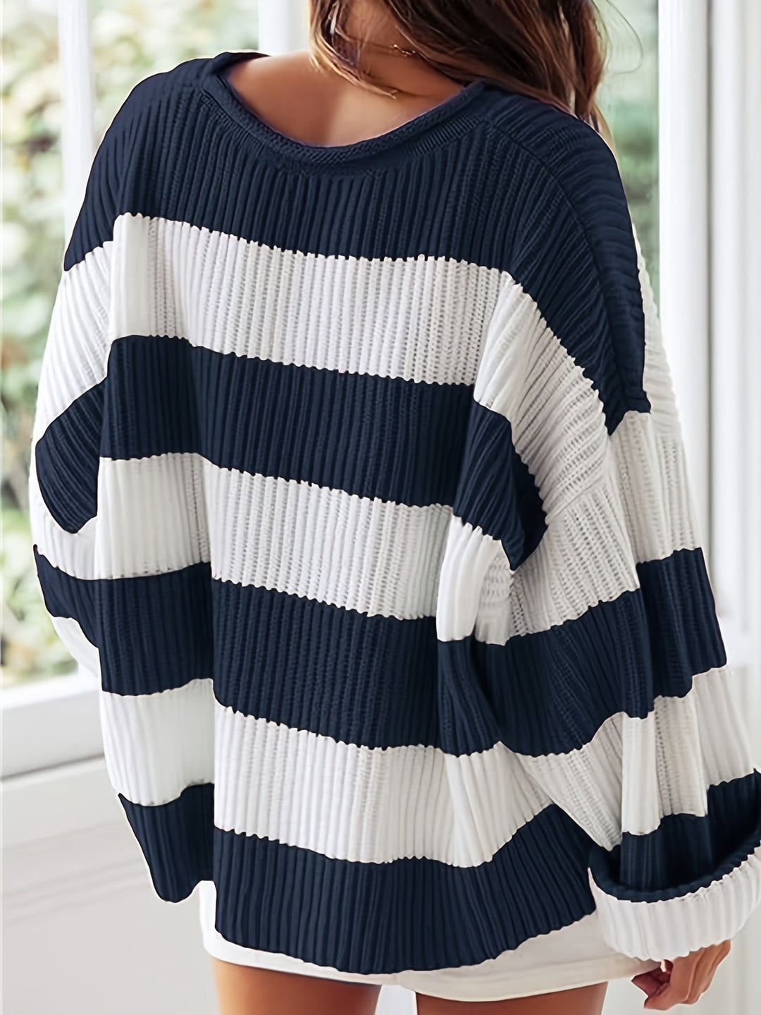Levoire | Grande Taille Pull Rayé À Coupe Décontractée