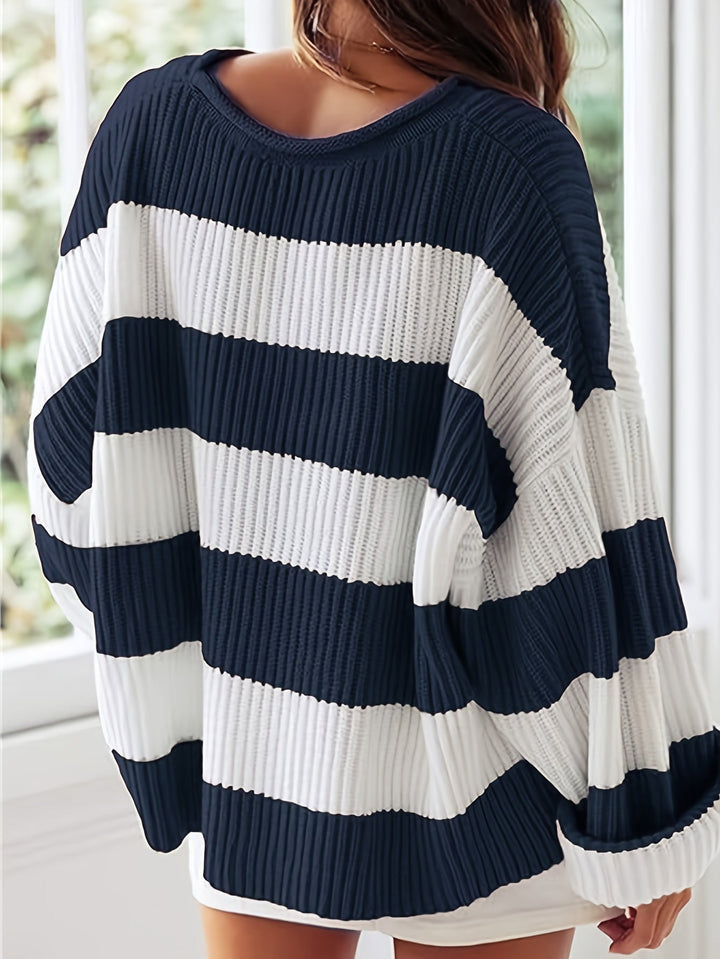 Levoire | Grande Taille Pull Rayé À Coupe Décontractée
