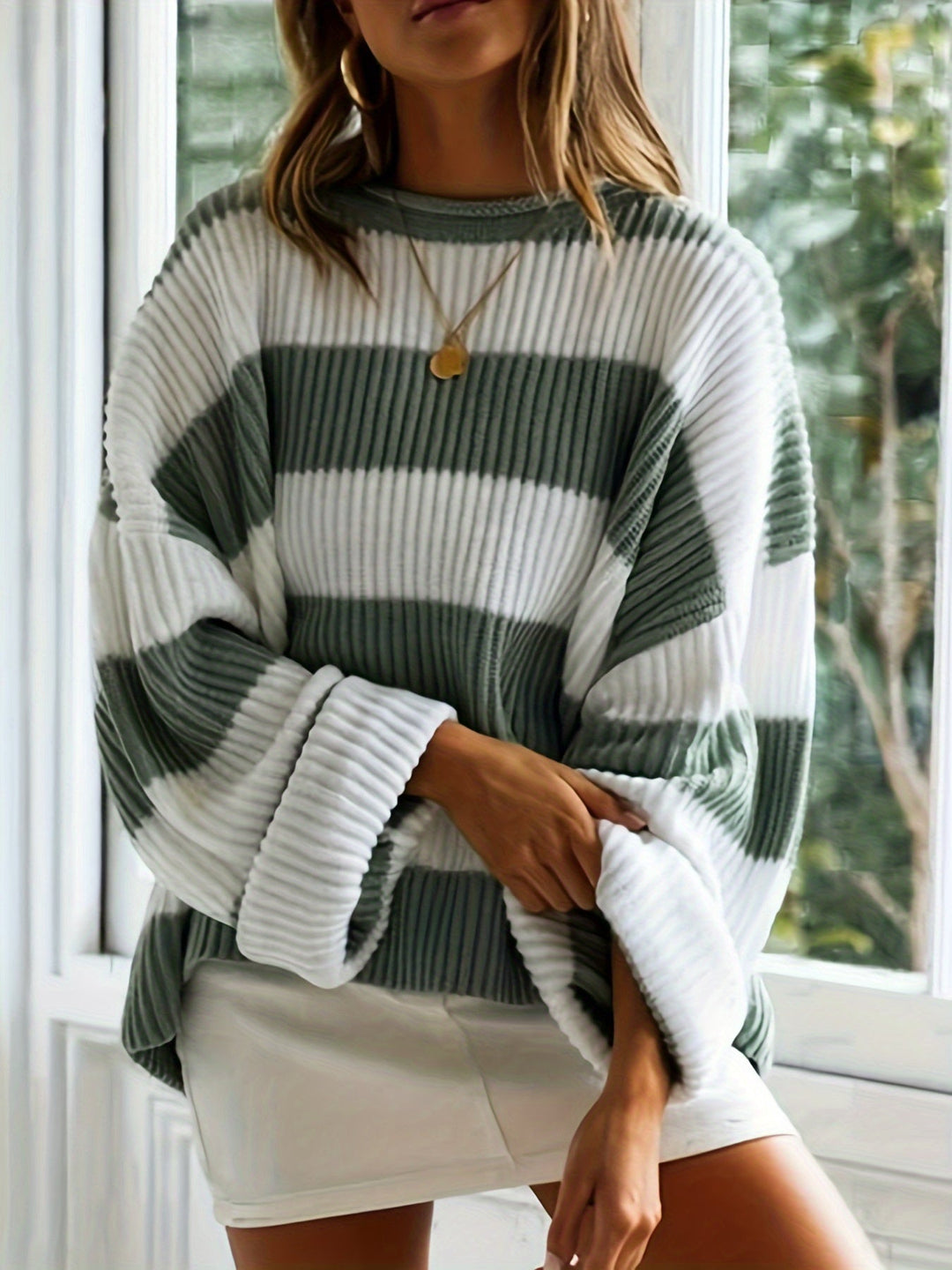 Levoire | Grande Taille Pull Rayé À Coupe Décontractée