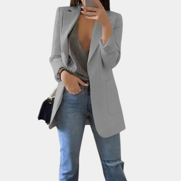 Levoire | Blazer Femme Élégant Pour Un Look Soigné Gris