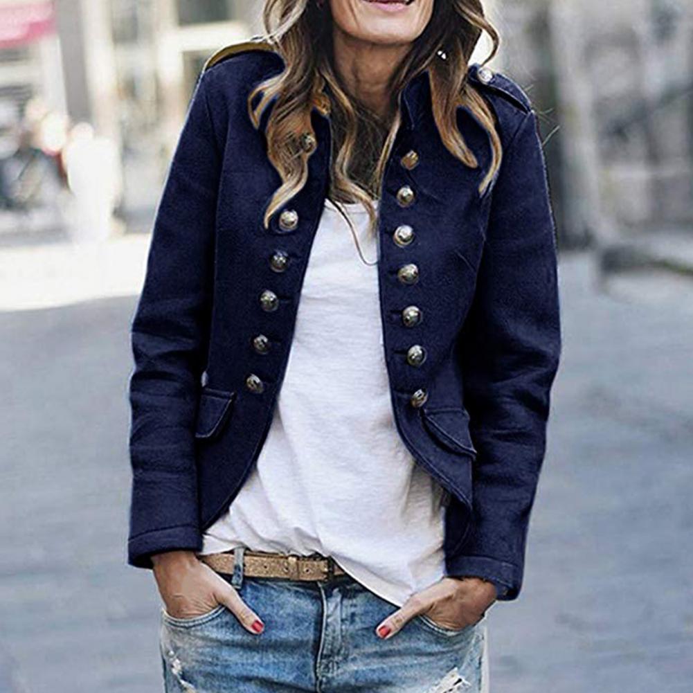 Levoire | Veste Pour Femmes Avec Col Montant Bleu foncé