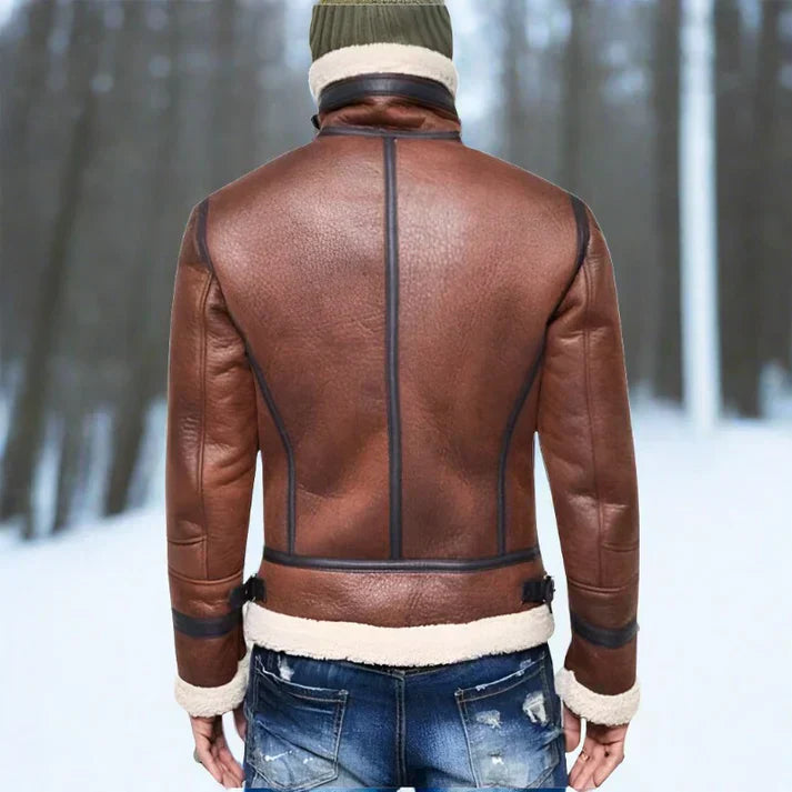 Levoire | Blouson Épais En Cuir Homme