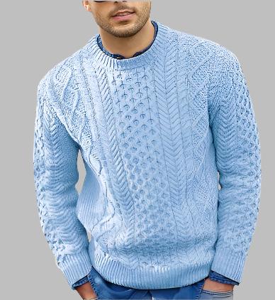 Levoire | Pull Décontracté Confortable Pour Hommes Pour Le Quotidien Bleu