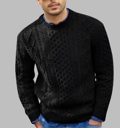 Levoire | Pull Décontracté Confortable Pour Hommes Pour Le Quotidien Noir