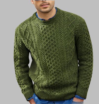 Levoire | Pull Décontracté Confortable Pour Hommes Pour Le Quotidien Vert olive