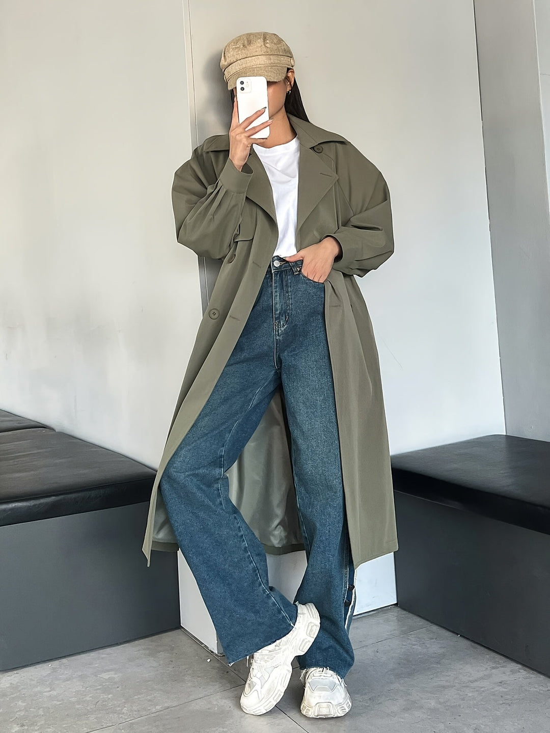 Levoire | Trench-Coat Long Élégant Pour Femmes