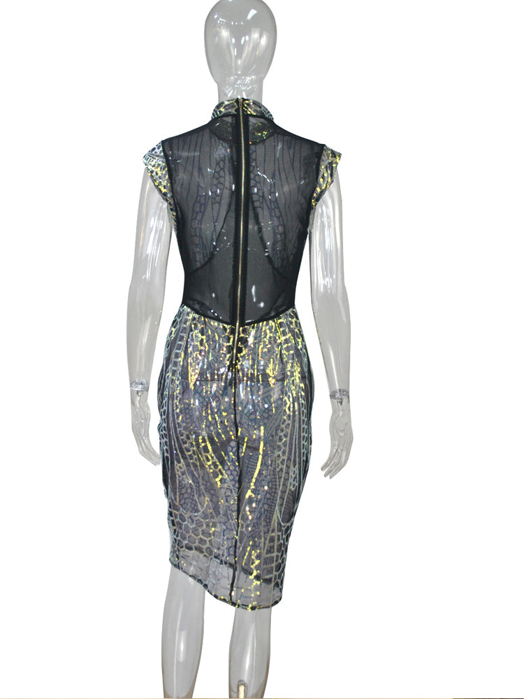 Levoire | Robe Midi À Paillettes Nettes Manglende