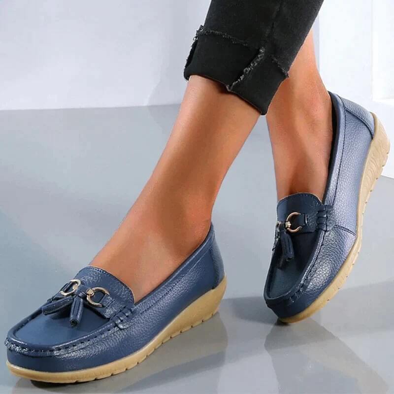 Levoire Lou | Chaussures en cuir orthopédiques Bleu foncé