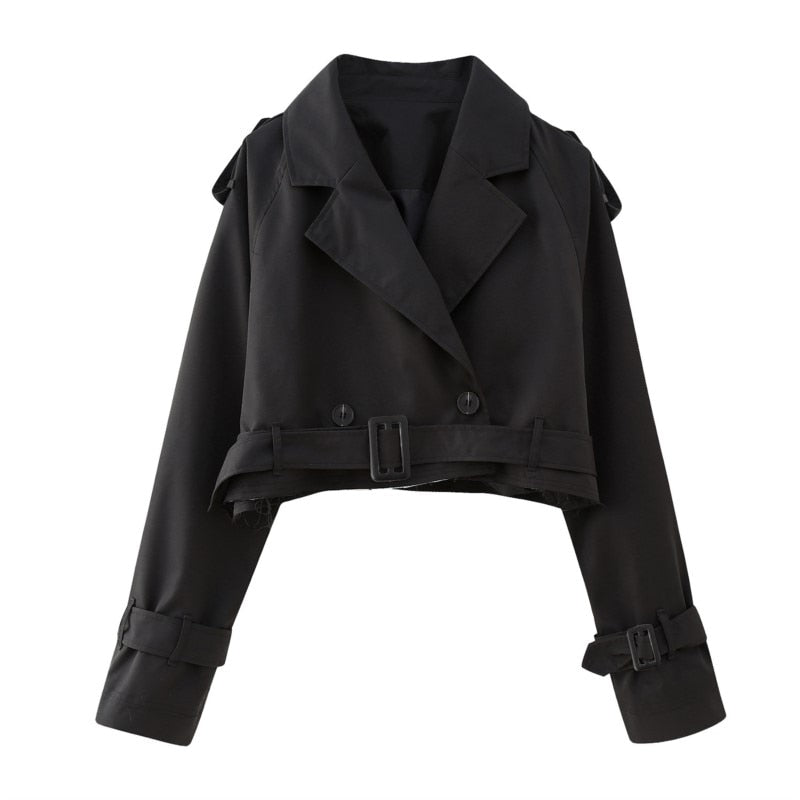 Levoire | Ceinture Veste Trench Courte Femme