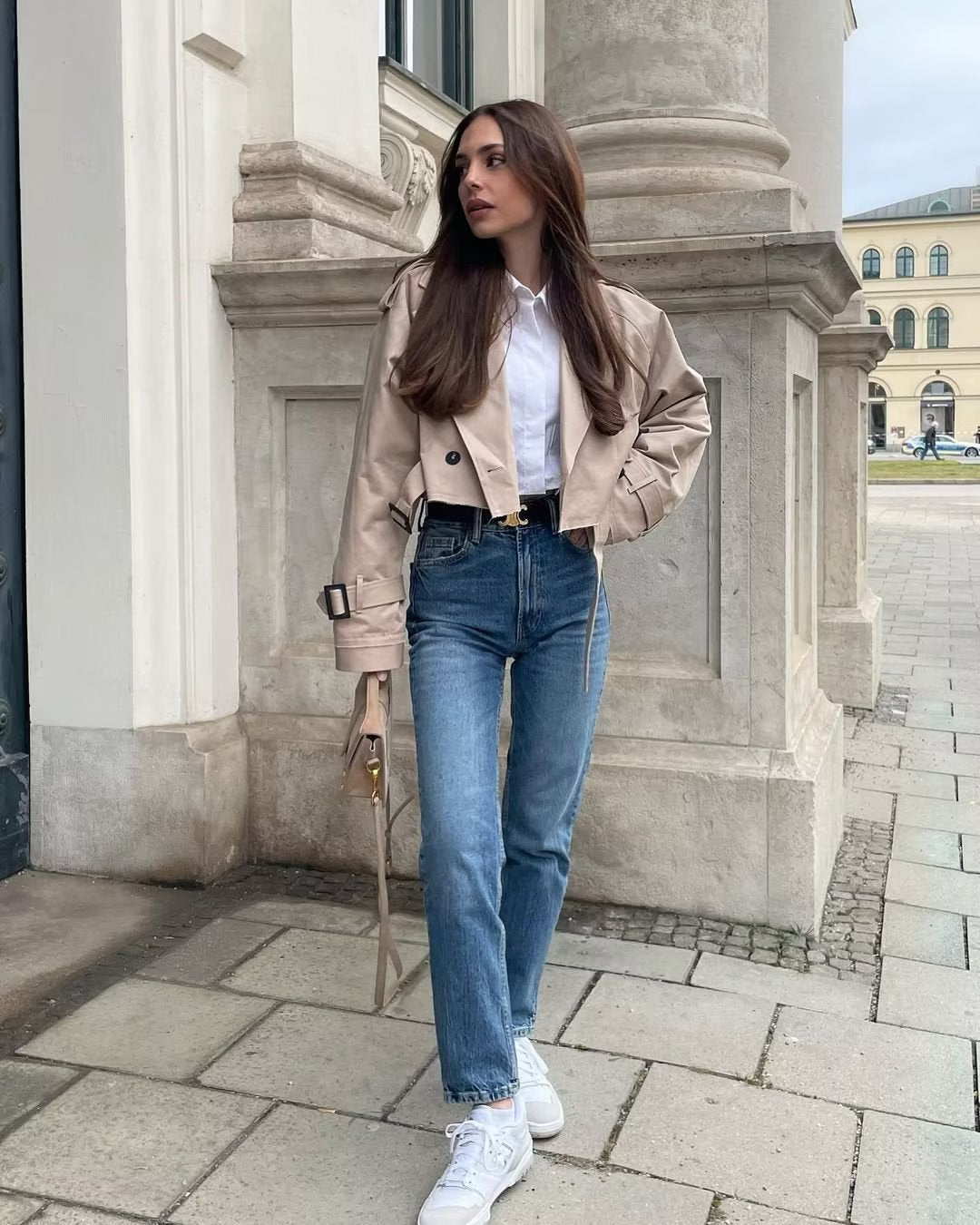Levoire | Ceinture Veste Trench Courte Femme