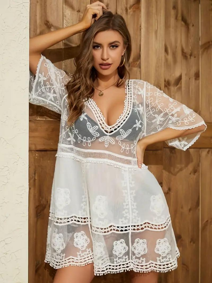 Levoire | Couverture, Dentelle, Blanc, Robe De Plage, Vêtements De Plage