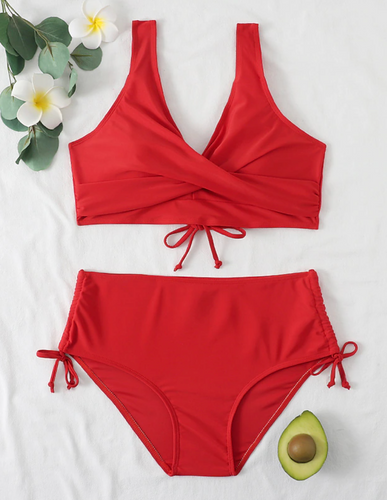 Levoire | Ensemble De Bikini À Taille Haute Avec Volants Pour Femmes