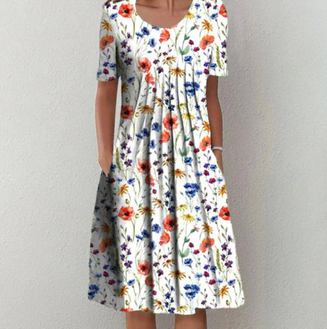 Levoire | Robe imprimée pour femme Blanc-Rouge