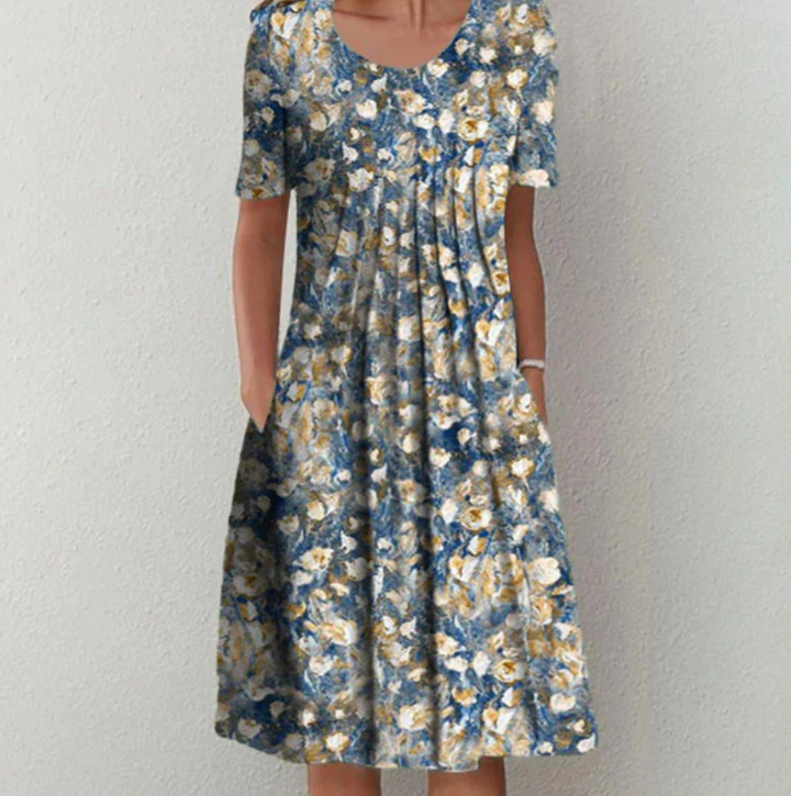 Levoire | Robe imprimée pour femme Bleu clair-jaune