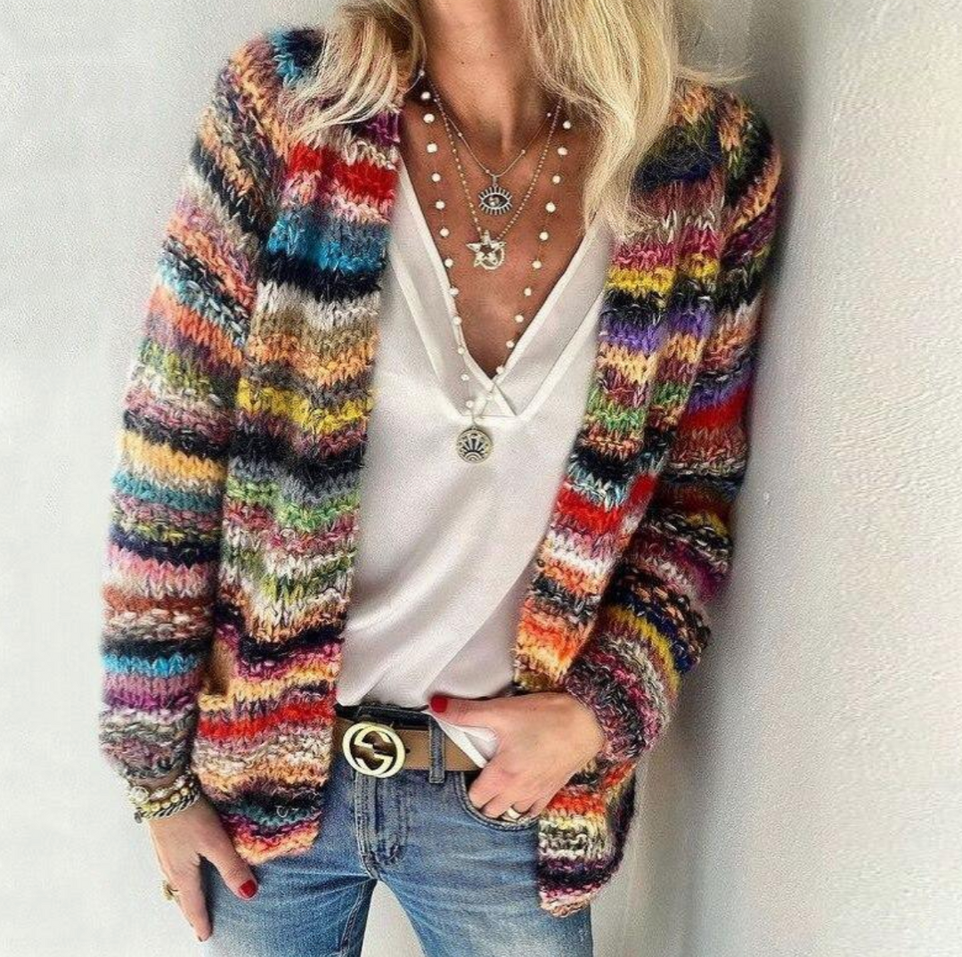 Levoire | Gilet En Tricot Multicolore Pour Femmes Rot