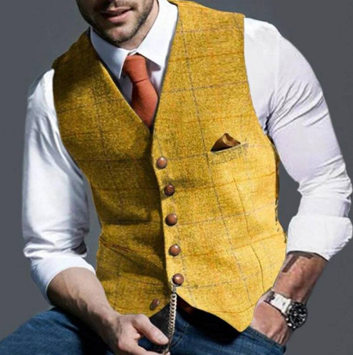 Levoire | Veste À Carreaux Stylée Jaune