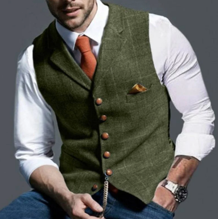 Levoire | Veste À Carreaux Stylée Vert olive