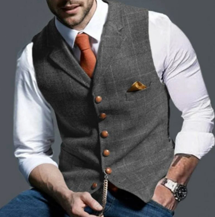 Levoire | Veste À Carreaux Stylée Gris