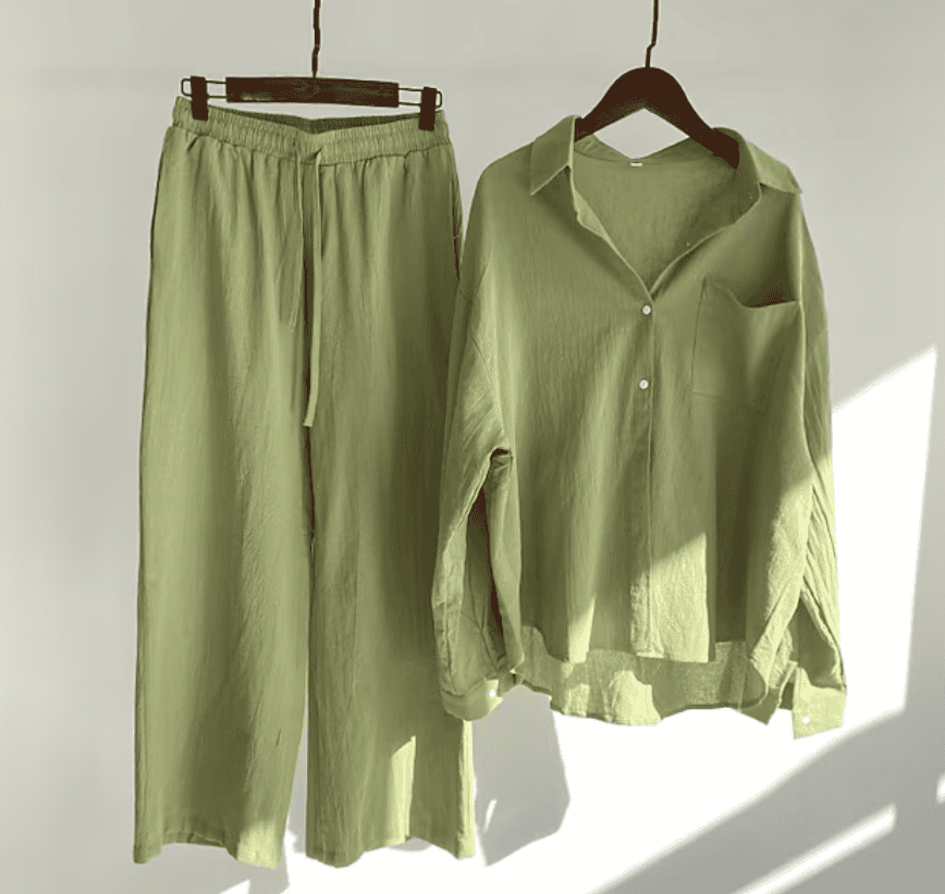 Levoire | Ensemble D'Été En Lin Vert