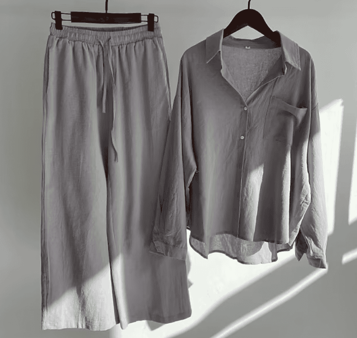 Levoire | Ensemble D'Été En Lin Gris