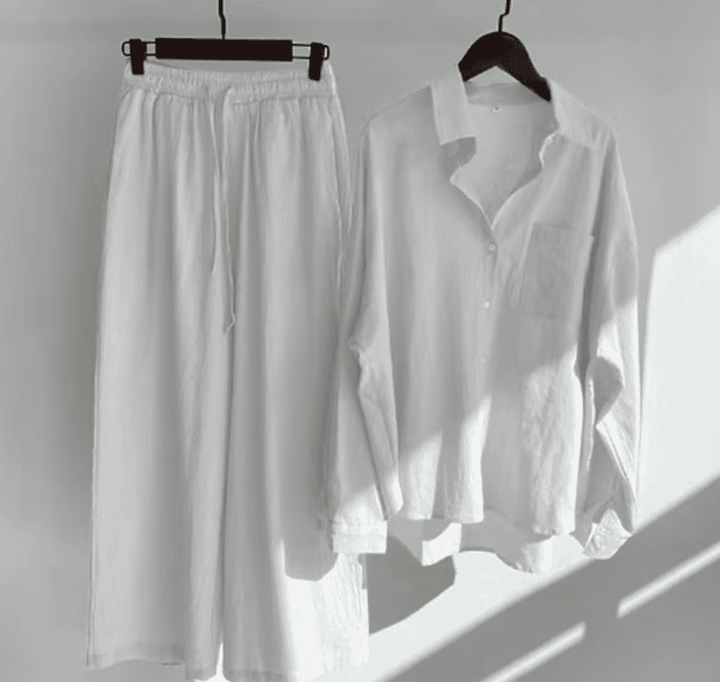 Levoire | Ensemble D'Été En Lin Blanc