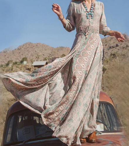 Levoire | Robe longue maxi pour femme - Beige