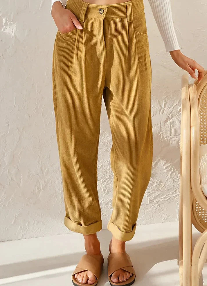 Levoire | Pantalons décontractés élégants Jaune
