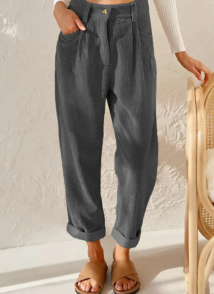 Levoire | Pantalon En Velours À La Mode Gris