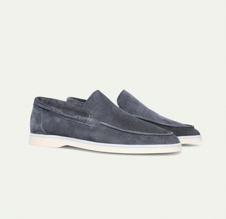 Levoire | Mocassins En Cuir Élégants Pour Hommes Gris foncé