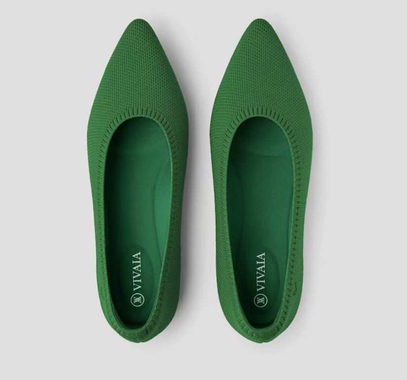 Levoire | Les ballerines élégantes et confortables pour le printemps/été Vert foncé