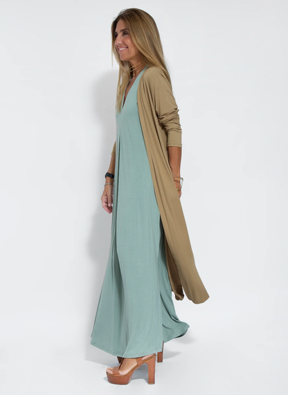 Levoire | Robe longue amincissante et cardigan