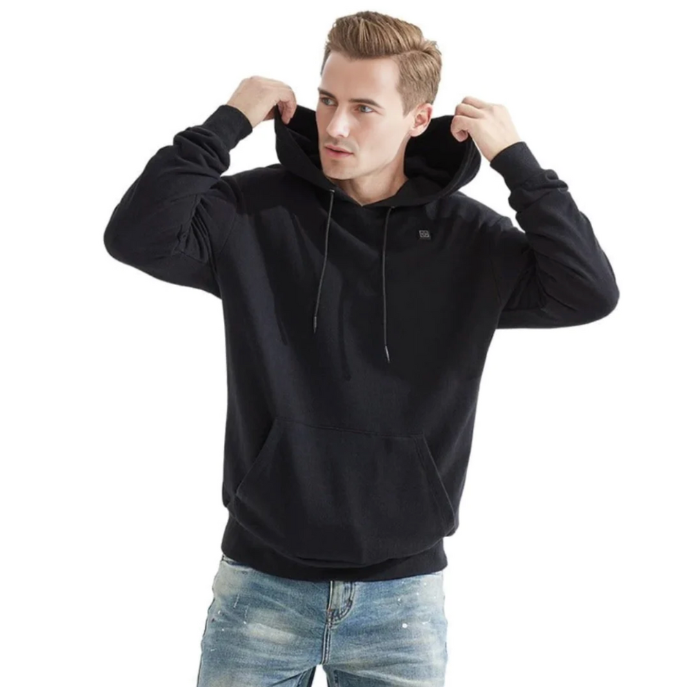 Levoire | Rento Sweat à Capuche Long avec Poches Noir