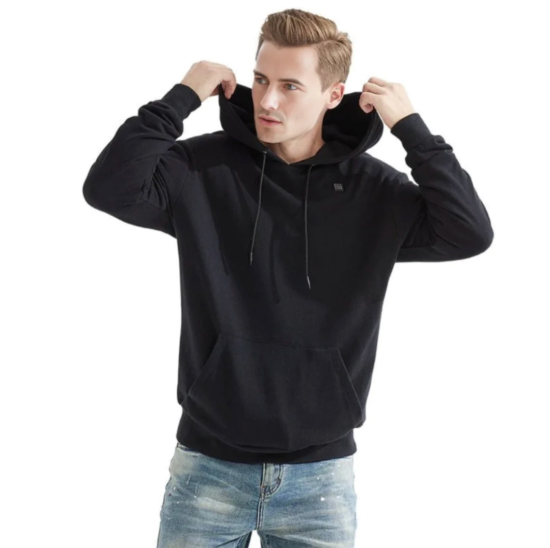 Levoire | Rento Sweat à Capuche Long avec Poches Noir
