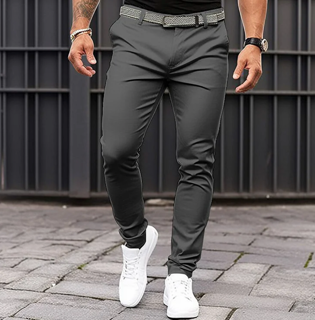 Levoire | Pantalons Élégants Pour Hommes Gris foncé
