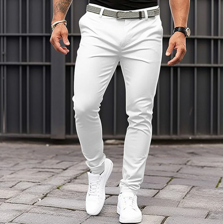 Levoire | Pantalons Élégants Pour Hommes Blanc