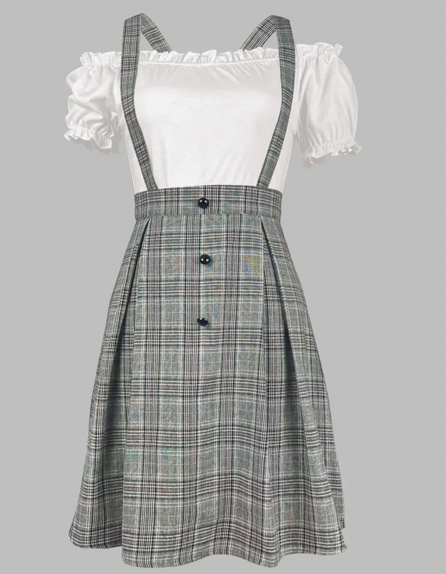 Levoire | Robe Élégante À Pois Pour Femme Noir Gris