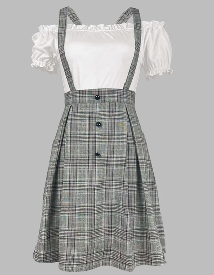 Levoire | Robe Élégante À Pois Pour Femme Noir Gris