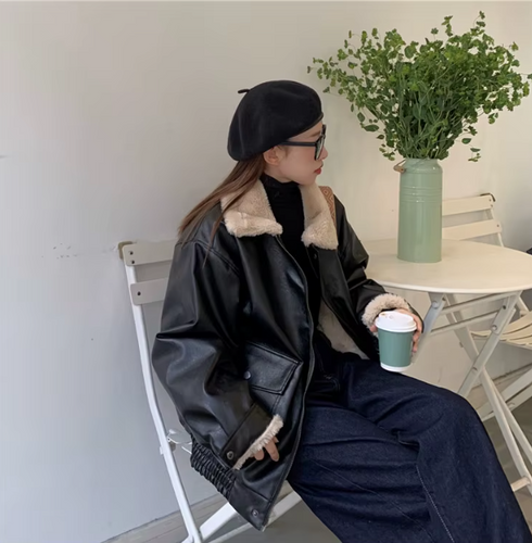 Levoire | Veste En Cuir Grande Taille À La Mode Avec Doublure Confortable