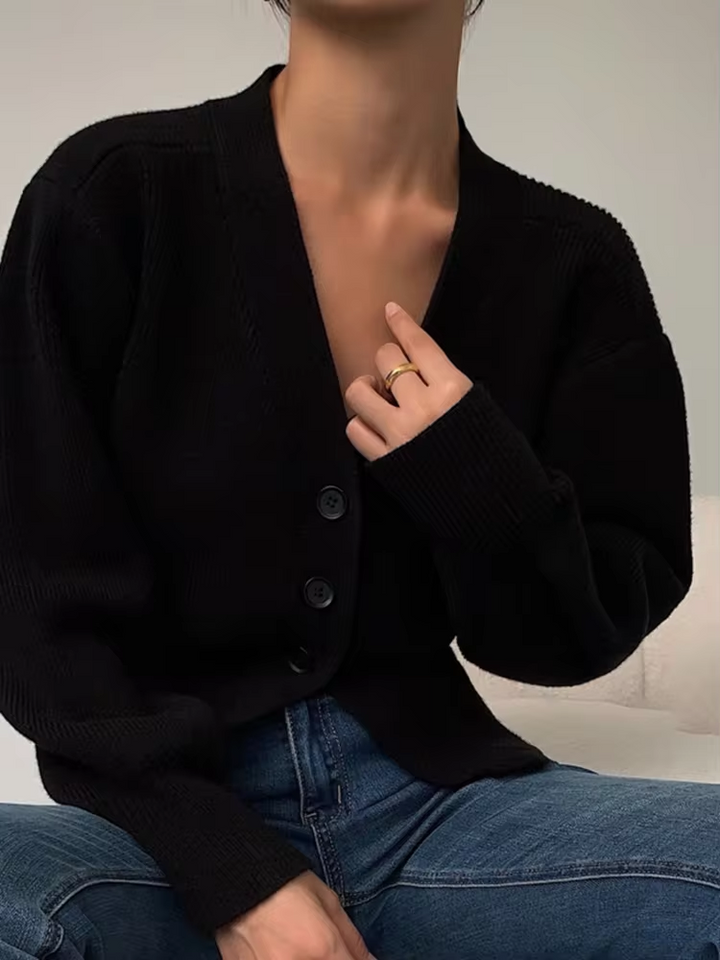 Levoire | Cardigan Avec Décolleté En V Et Fermeture À Boutons