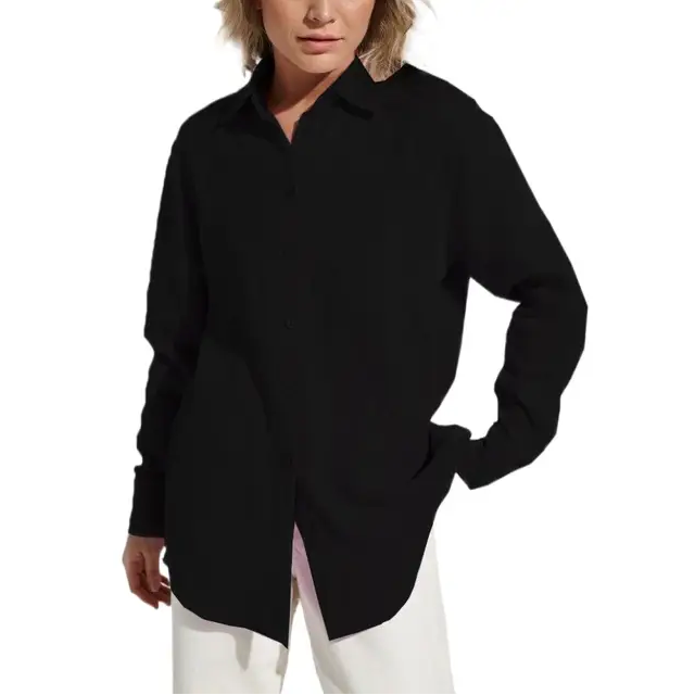 Levoire | Légère Chemise En Coton Agréable Noir