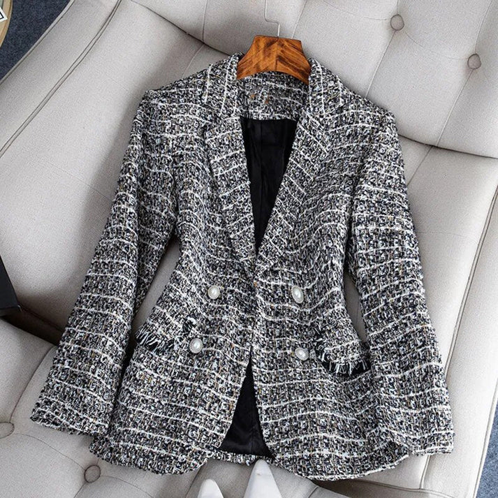 Levoire | Blazer En Tweed Élégant Noir