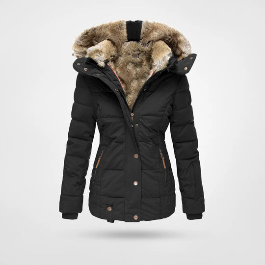 Levoire - Veste d'hiver chaude et imperméable avec doublure intérieure et capuche Noir