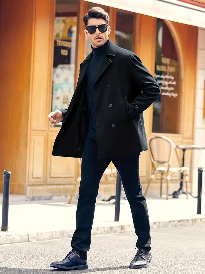 Levoire | Haute Qualité, Élégant Manteau Trench Blazer Pour Hommes Noir