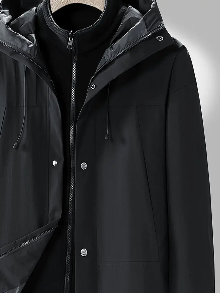 Levoire | Manteau Élégant 3 En 1 Imperméable Pour Femmes Noir