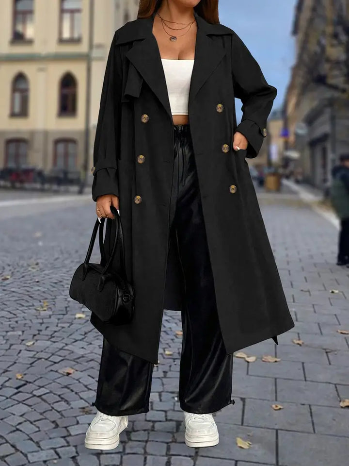 Levoire | Trench Grande Taille Ceinturé Noir