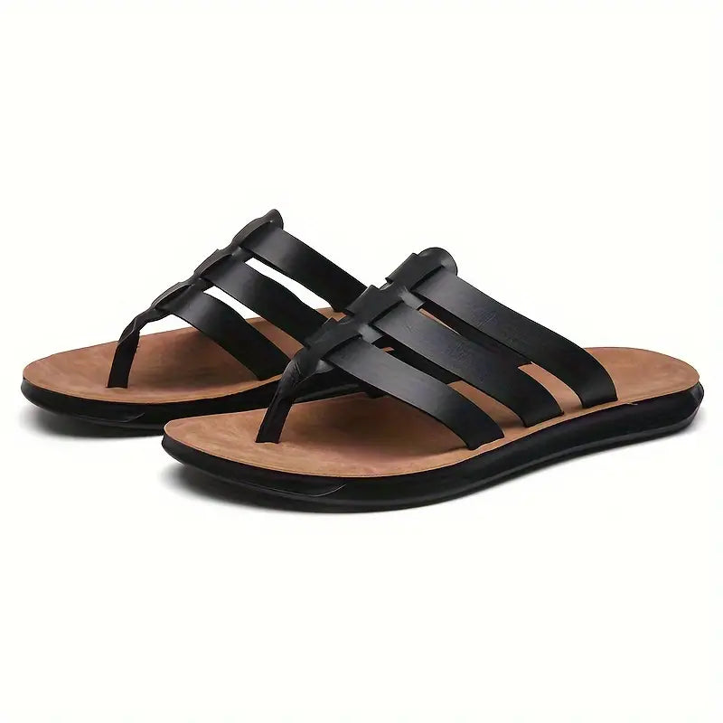Levoire | Sandale Vintage respirante Noir Brun clair