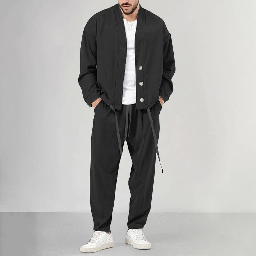 Levoire | Chemise Et Pantalon Long À Manches Noir