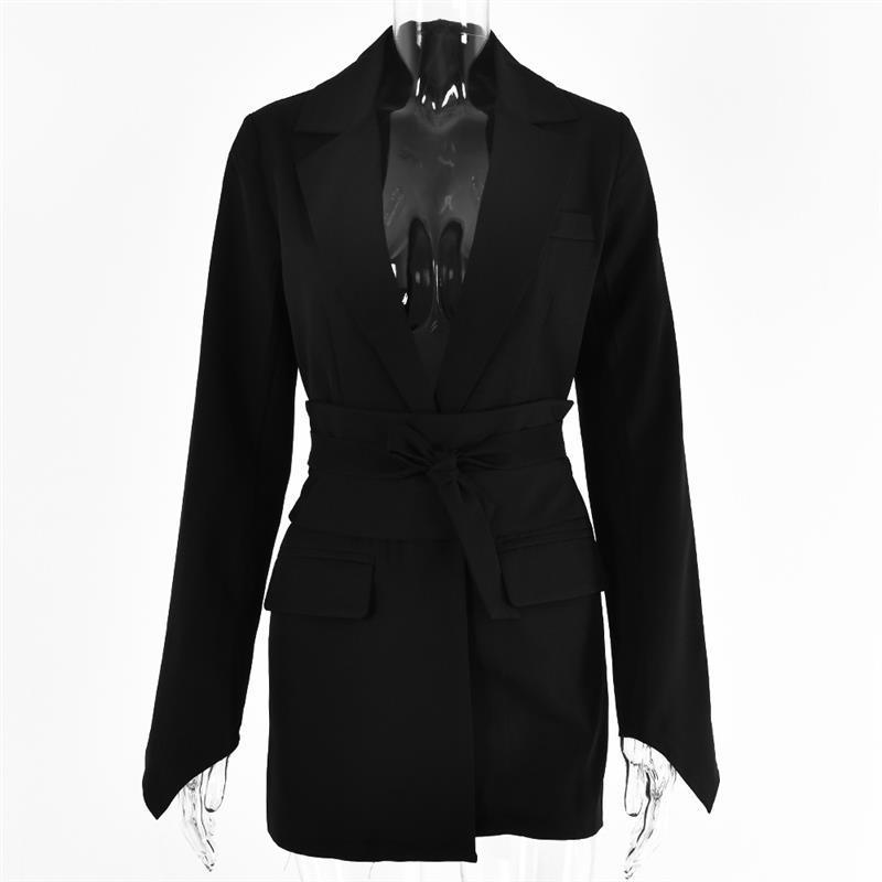 Levoire | Élégante Robe Longue Étroite Avec Ceinture Pour Femmes Noir
