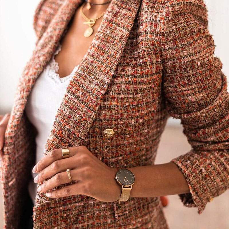 Levoire | manteau à carreaux à manches longues