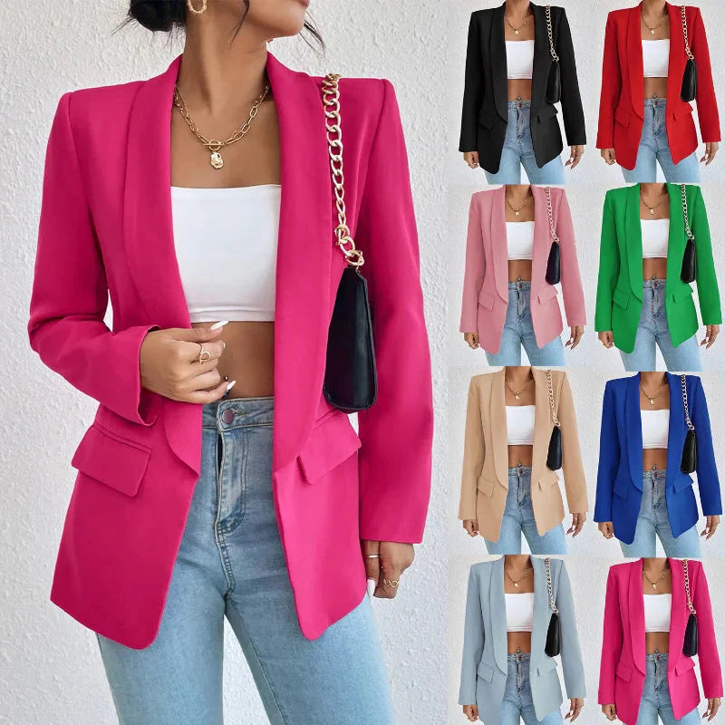 Levoire | Veste Blazer Longue À Ouvert Devant Pour Femmes